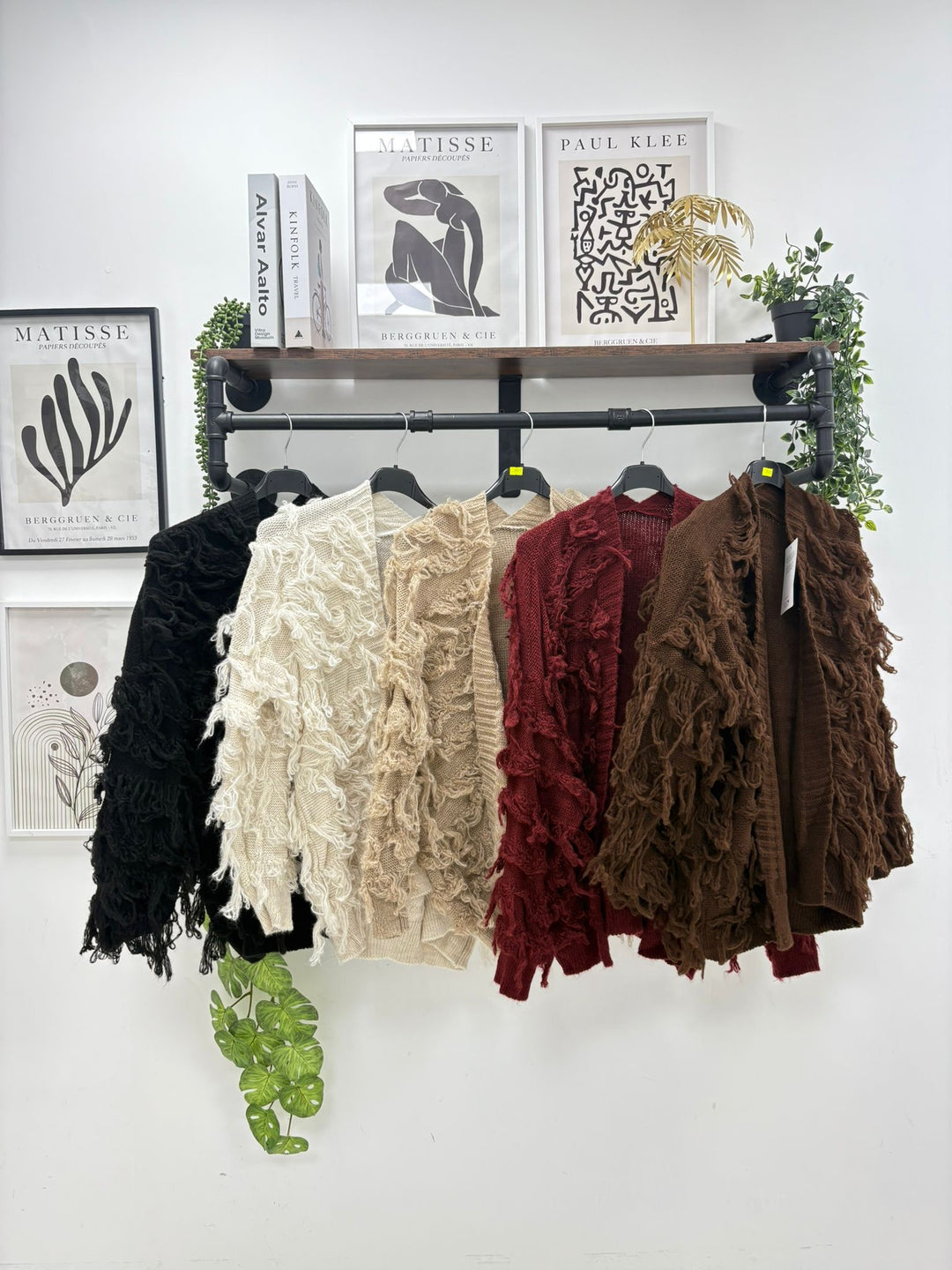 Fringe Cardigan - Beige