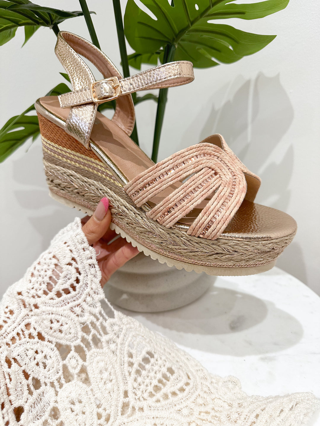 Angelica Wedge - Rose Gold
