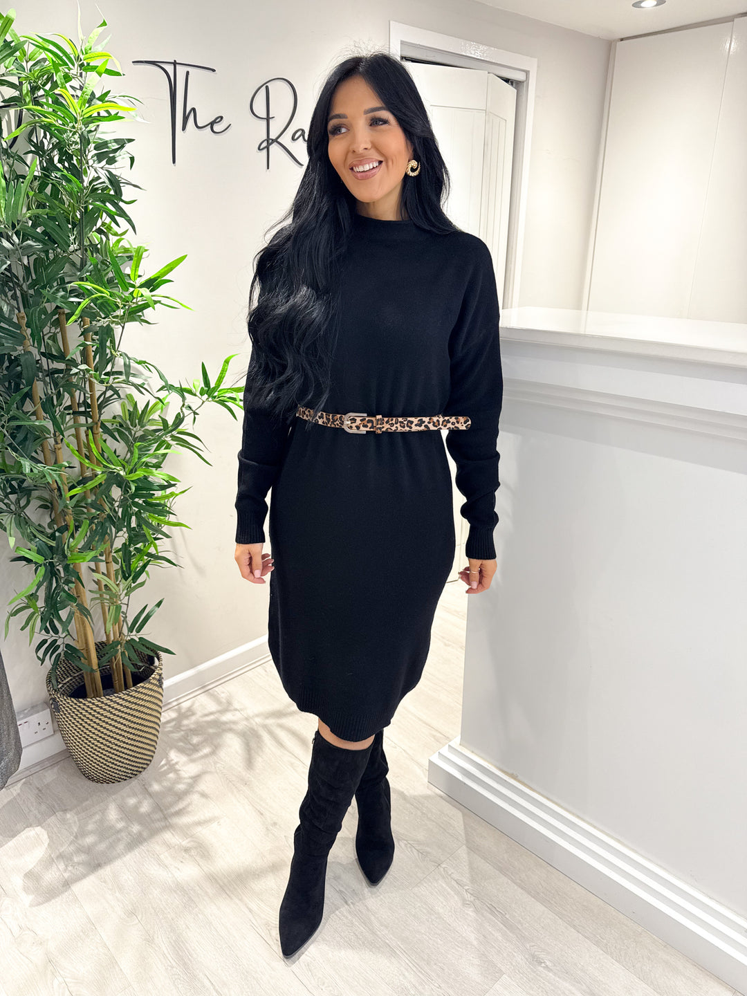 Hayley Jumper Dress - Black