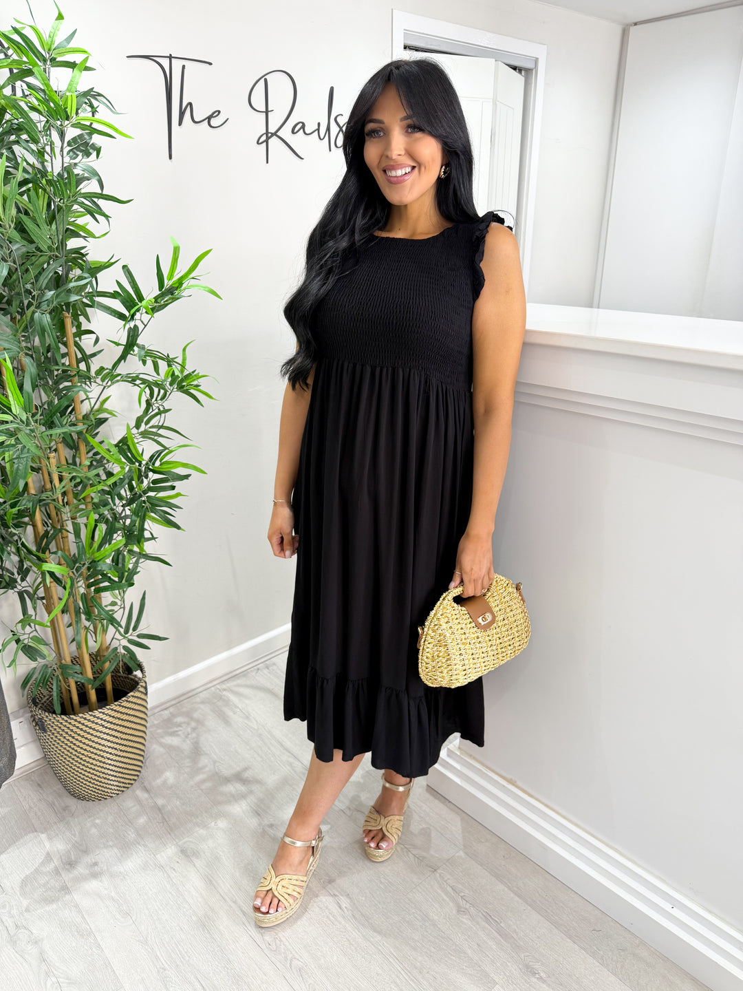 Abbie Midi Dress - Black