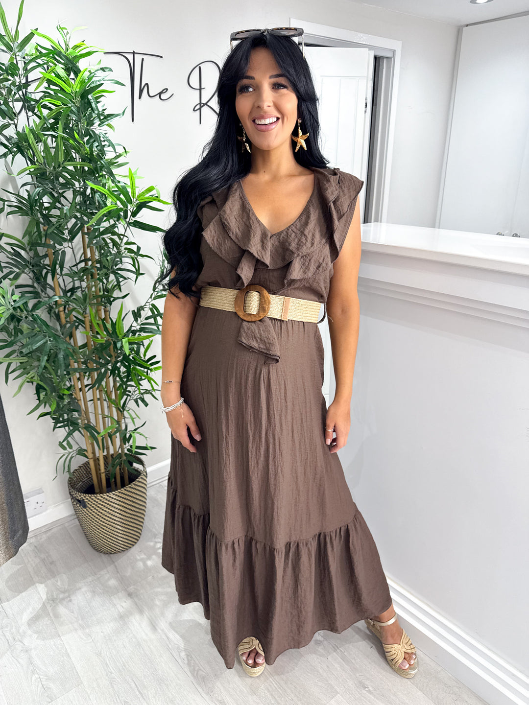 Rhea Dress - Chocolate