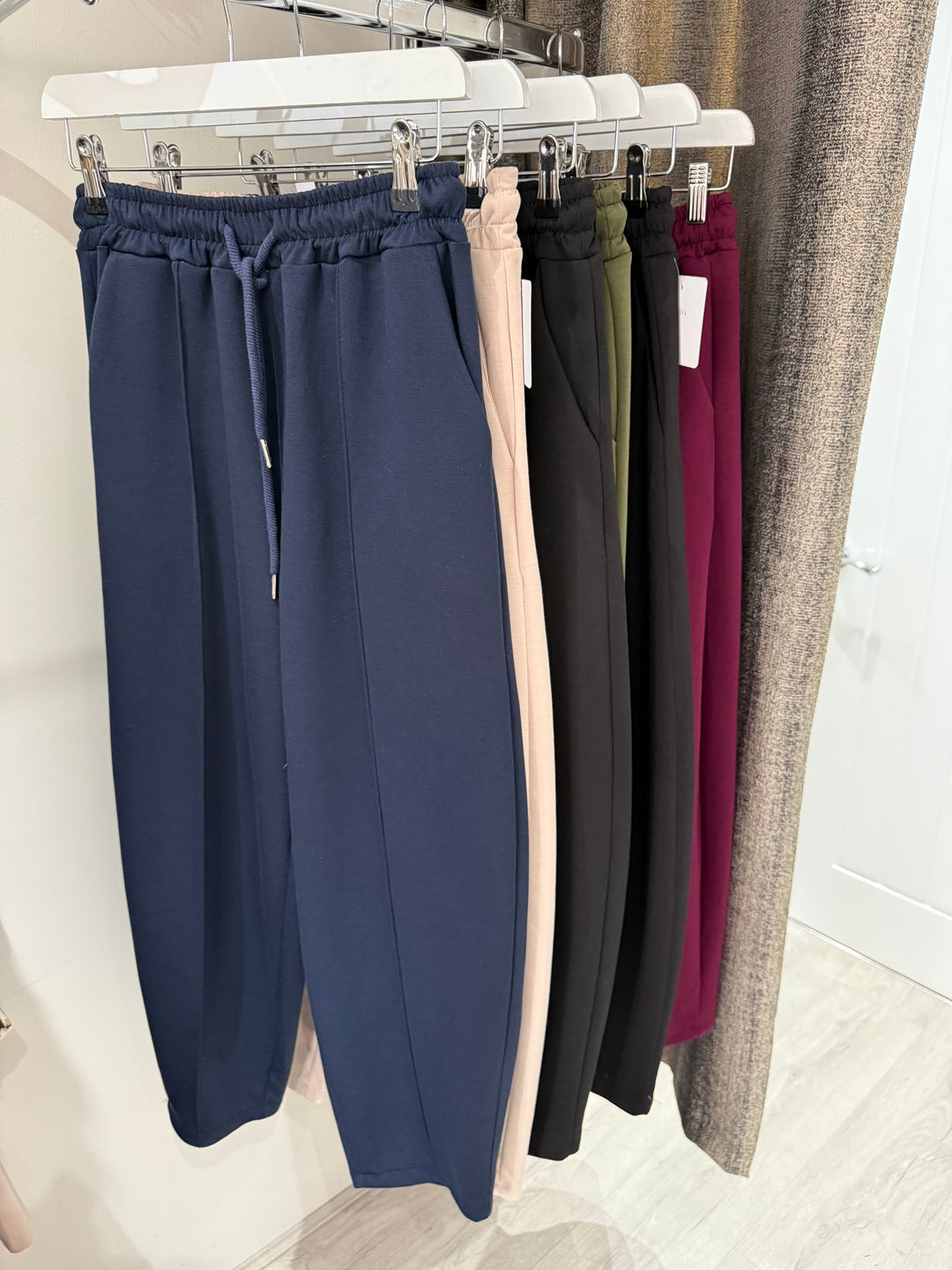 Barrel Leg Joggers - Navy