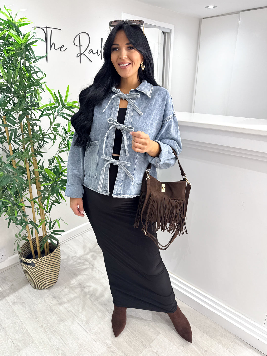 Denim Bow Jacket