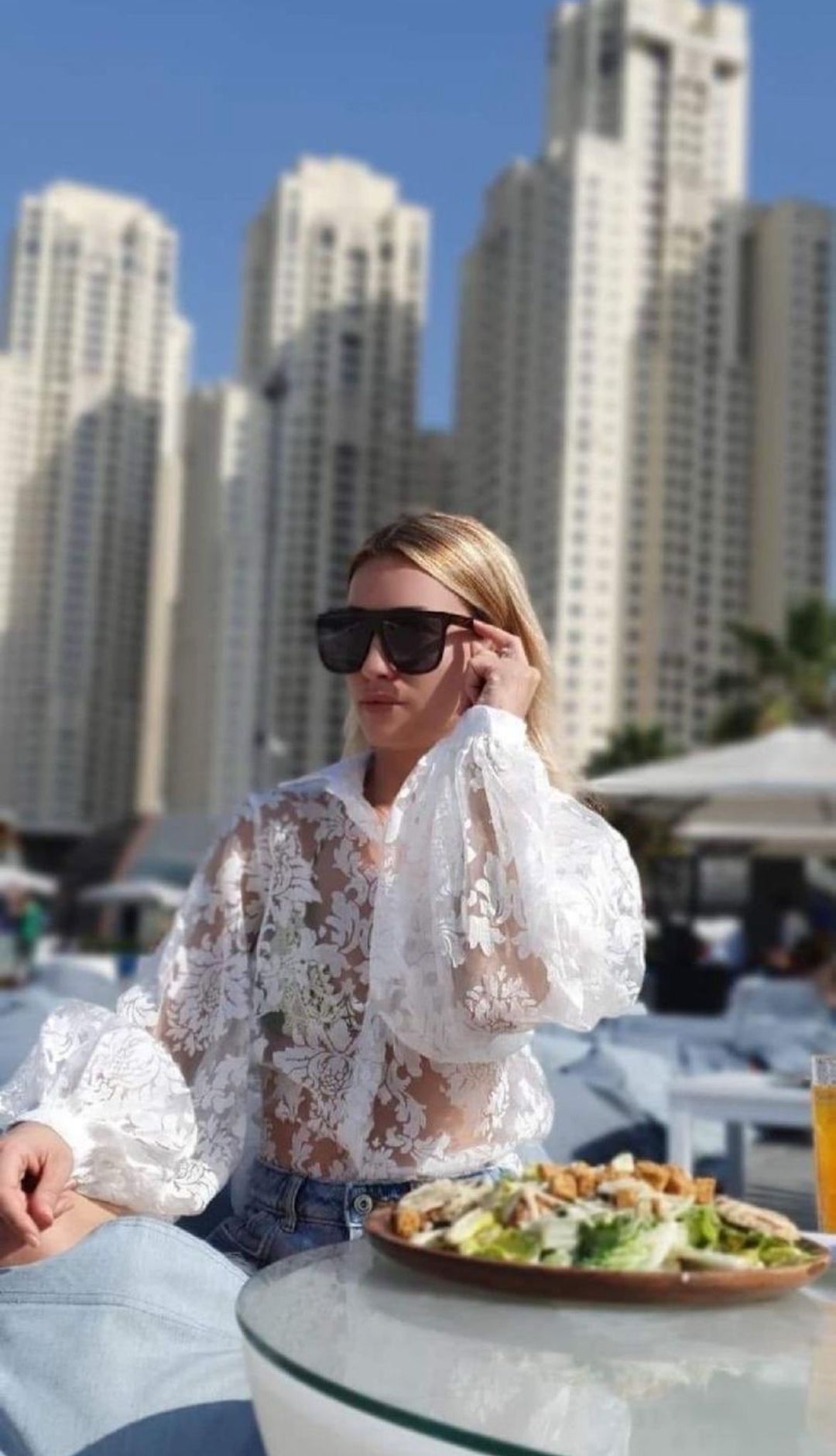 Organza Shirt Puff Sleeve Shirt - White