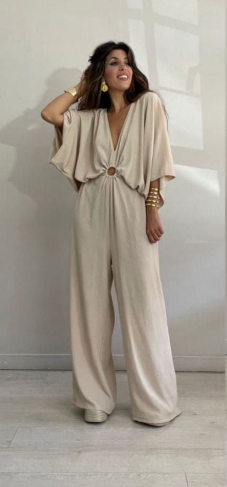 Ring Jumpsuit - Beige