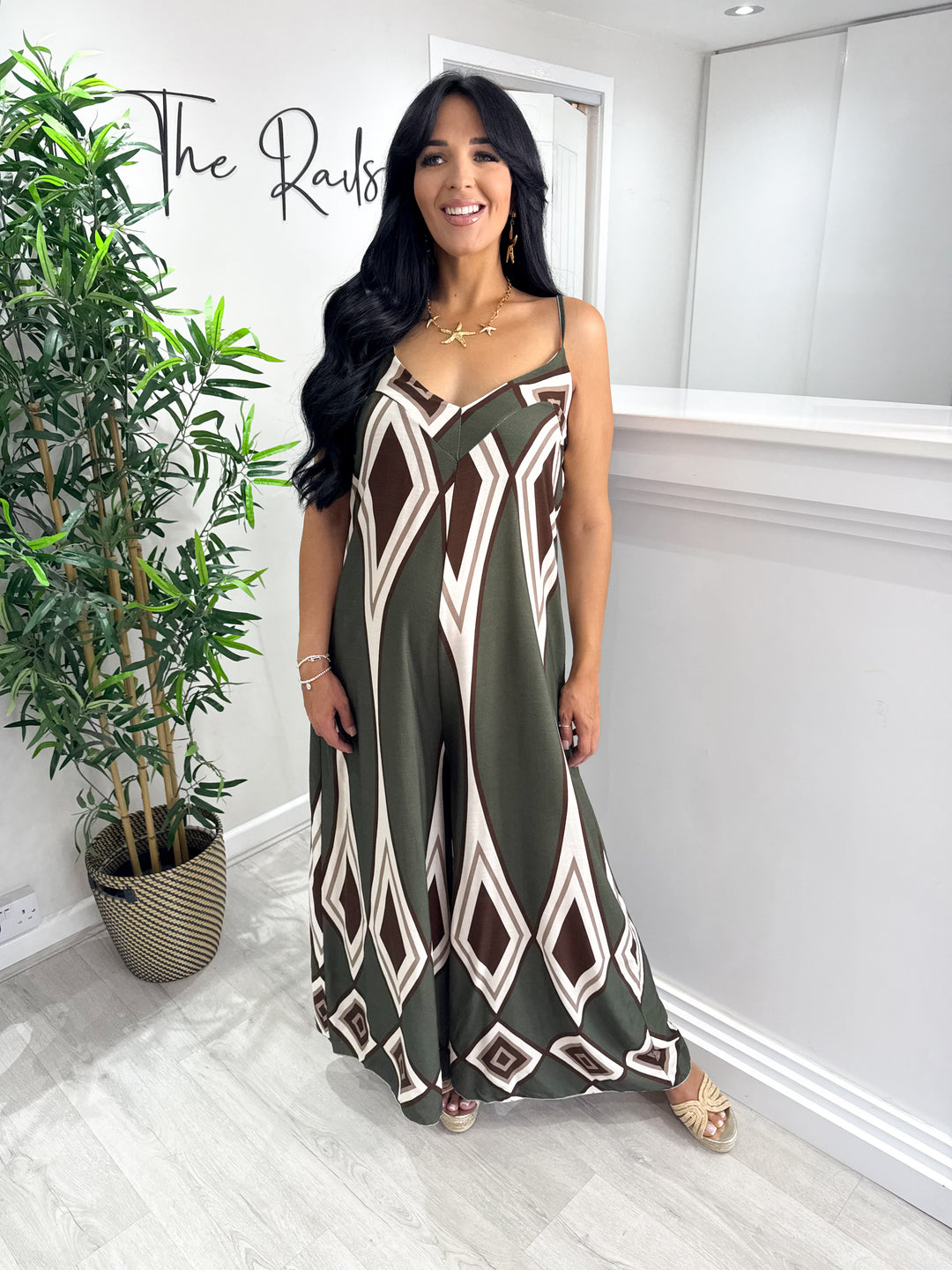 Ashleigh Jumpsuit - Khaki Green
