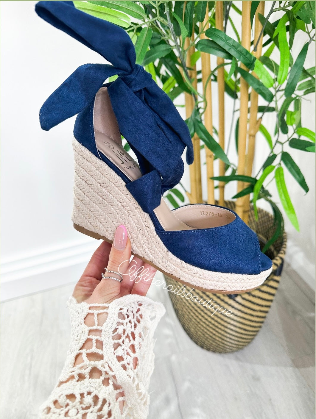 Lily Wedges - Navy