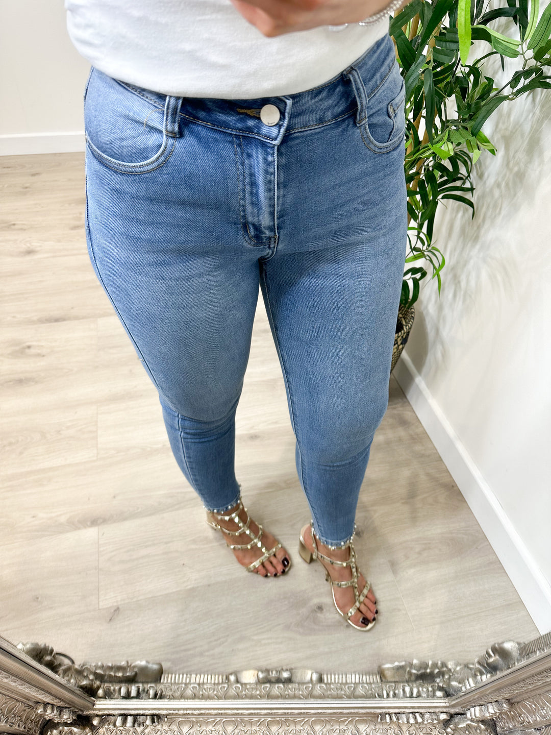 G Smack Pearl Bow Jeans