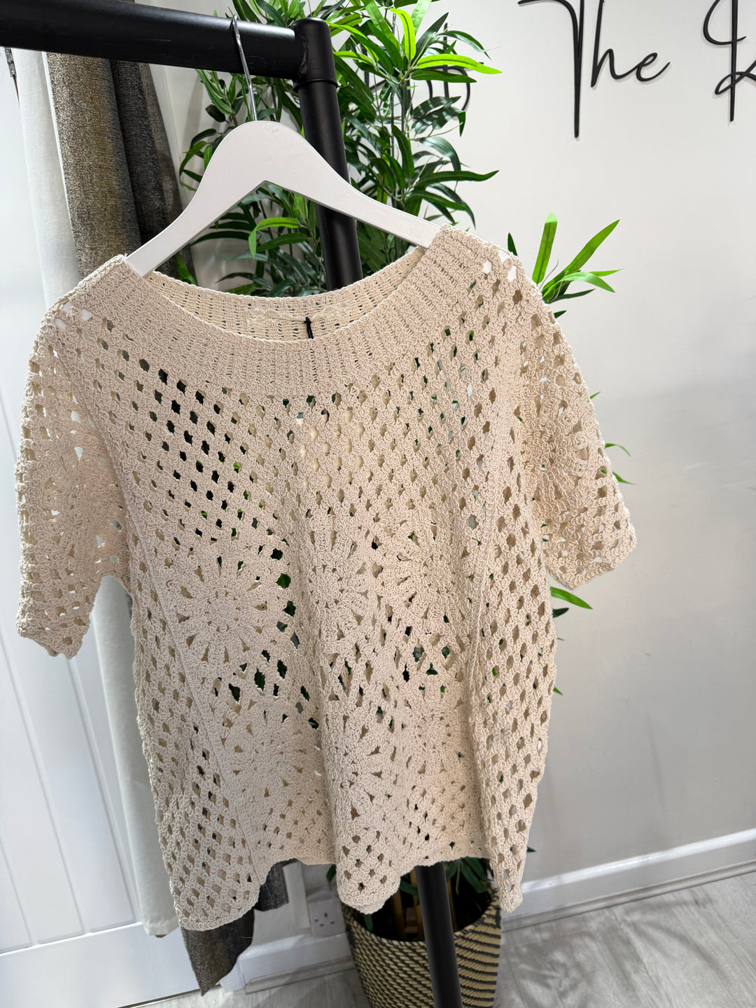 Imogen Crochet Top - Beige