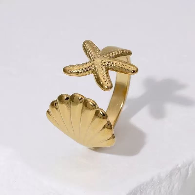 Adjustable Shell/Starfish Ring