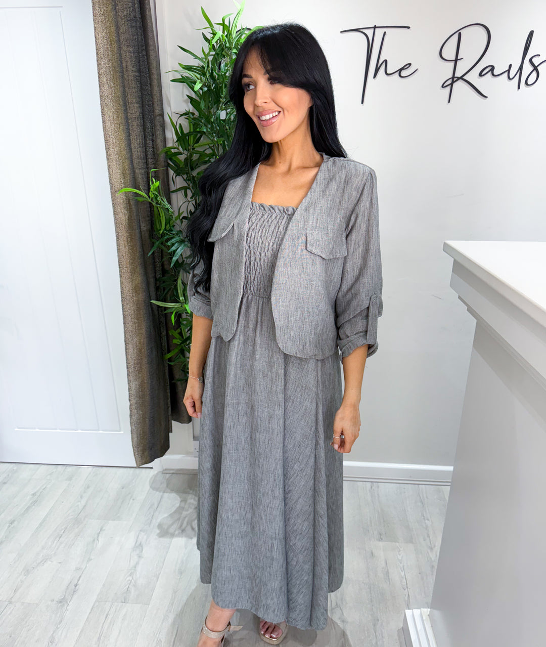 Mason Dress/Jacket Set - Grey