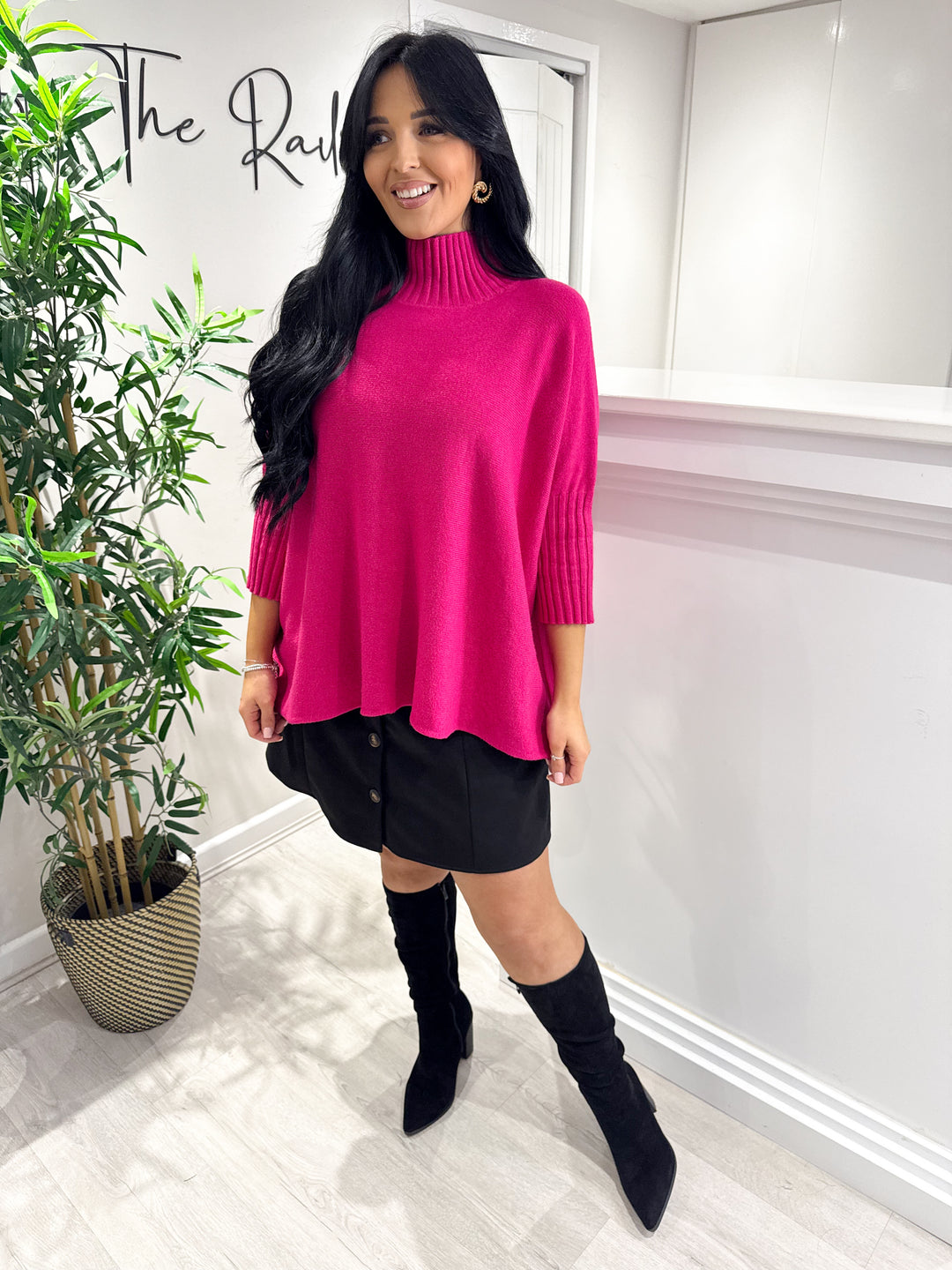 Vanessa Soft Knit Top - Fuschia