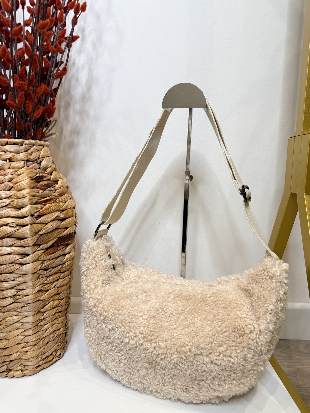 Borg Sling Bag - Beige