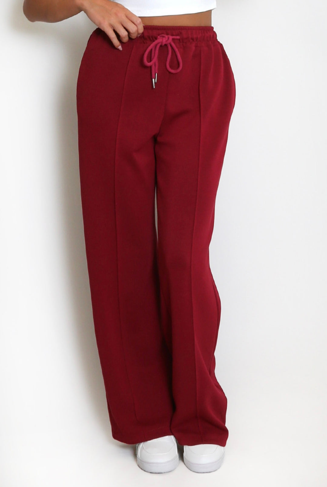Wide Leg Jogger - Wine