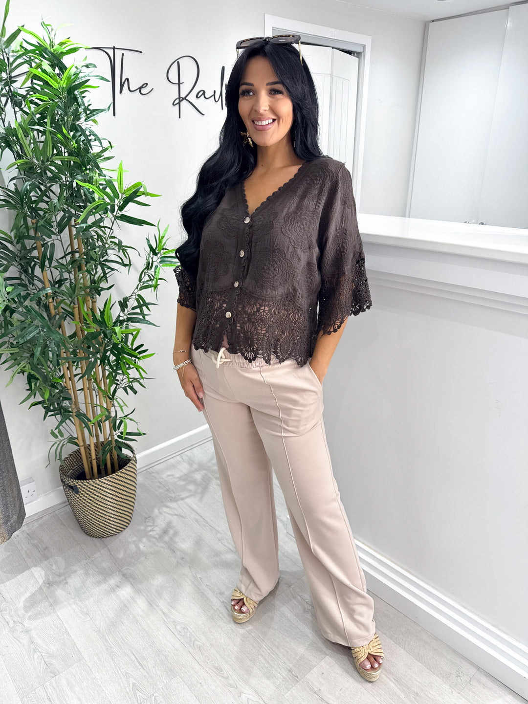 Jayne Crochet Top - Chocolate