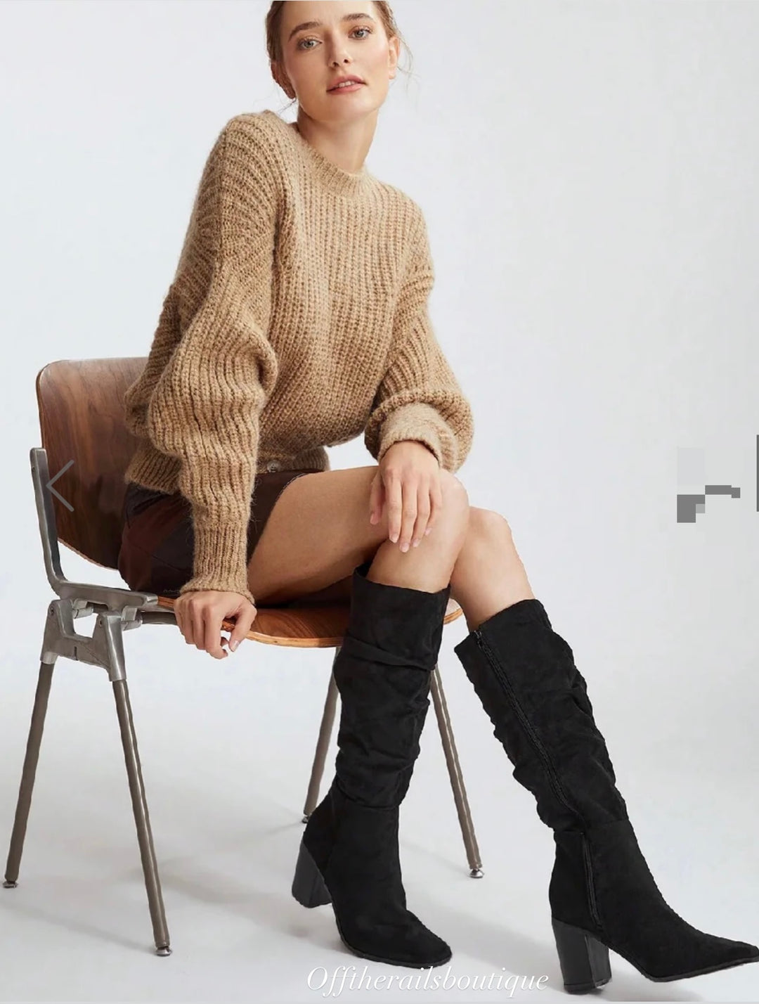 Joelle Knee High Boots - Black