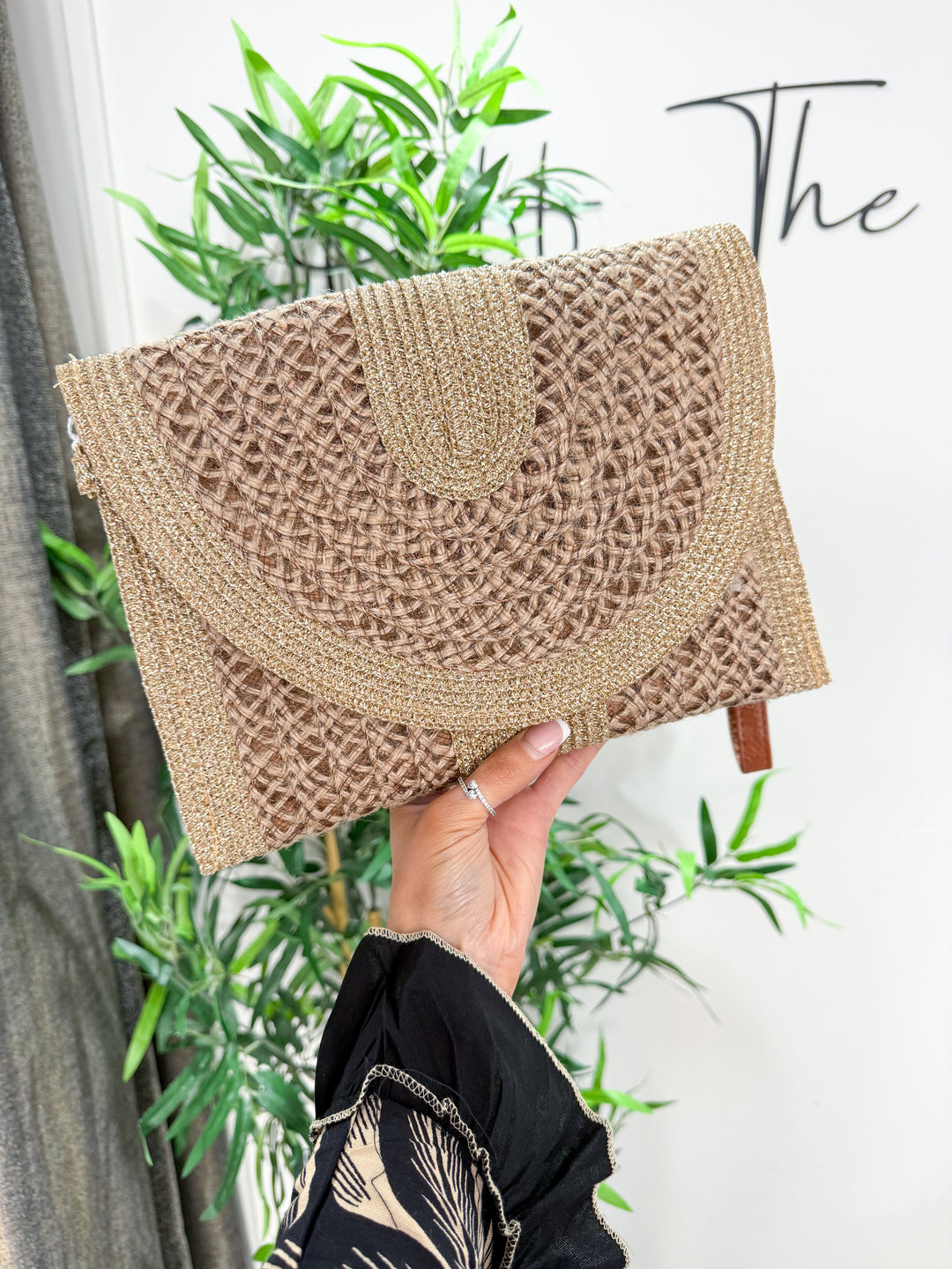 Nola Clutch Bag - Taupe
