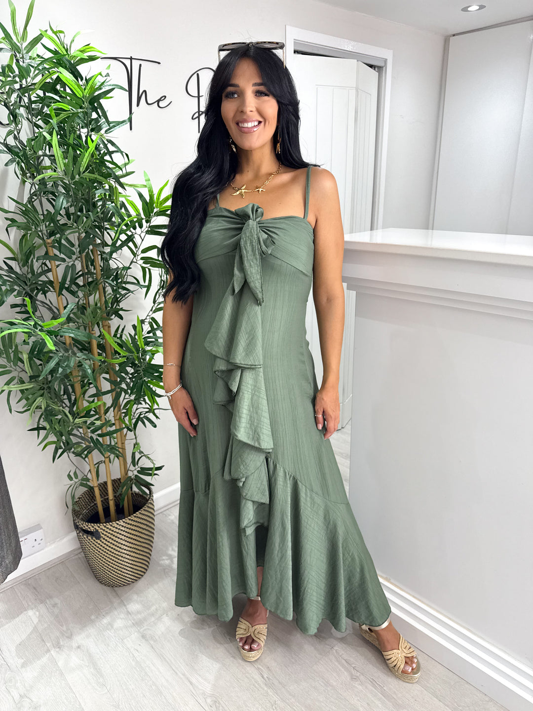 Beau Dress - Khaki Green