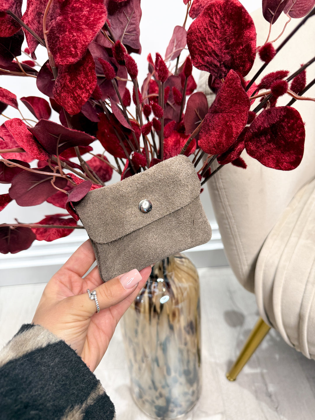 Small Suede Purse - Mocha