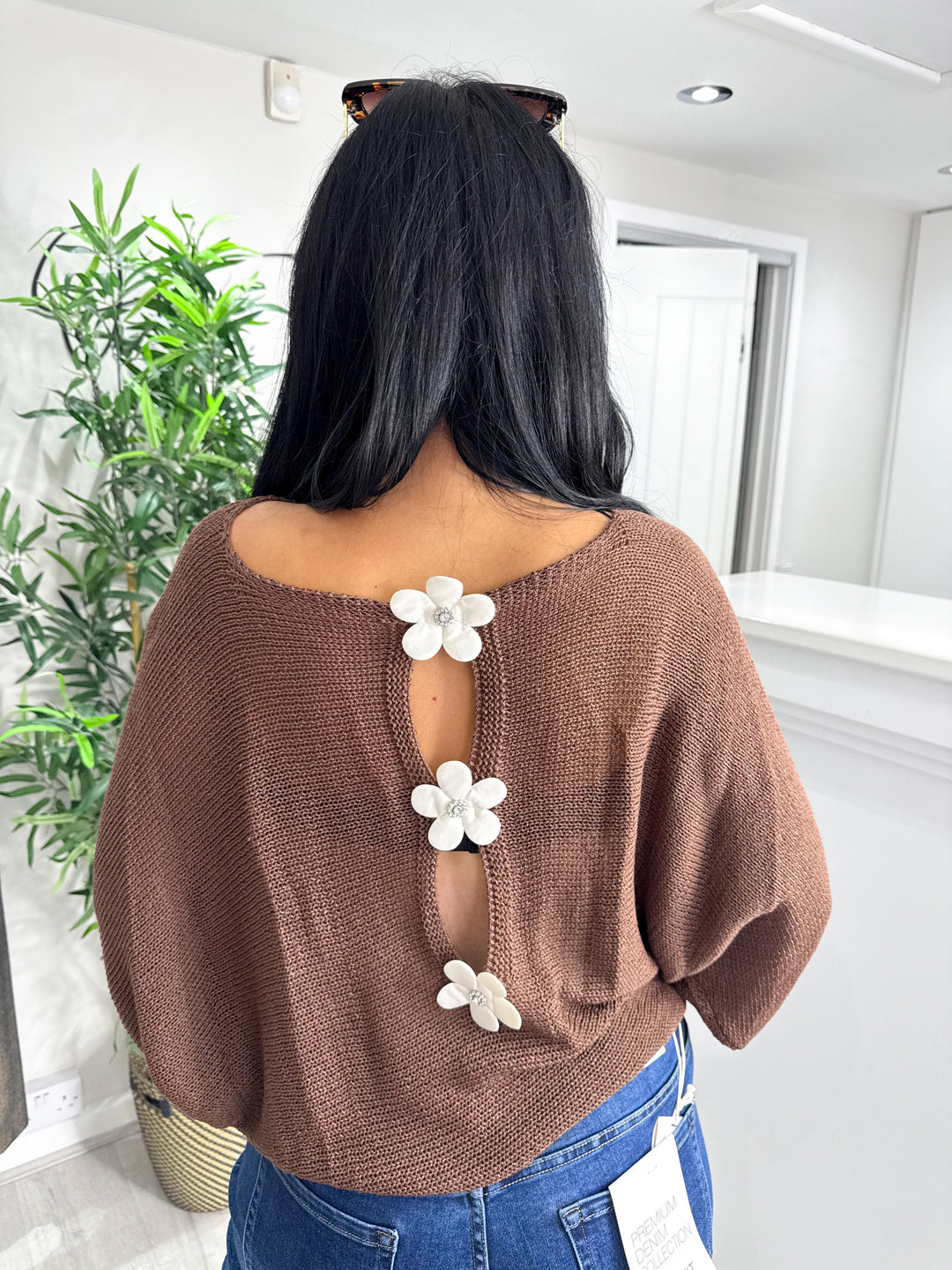 Daisy Back Top - Chocolate