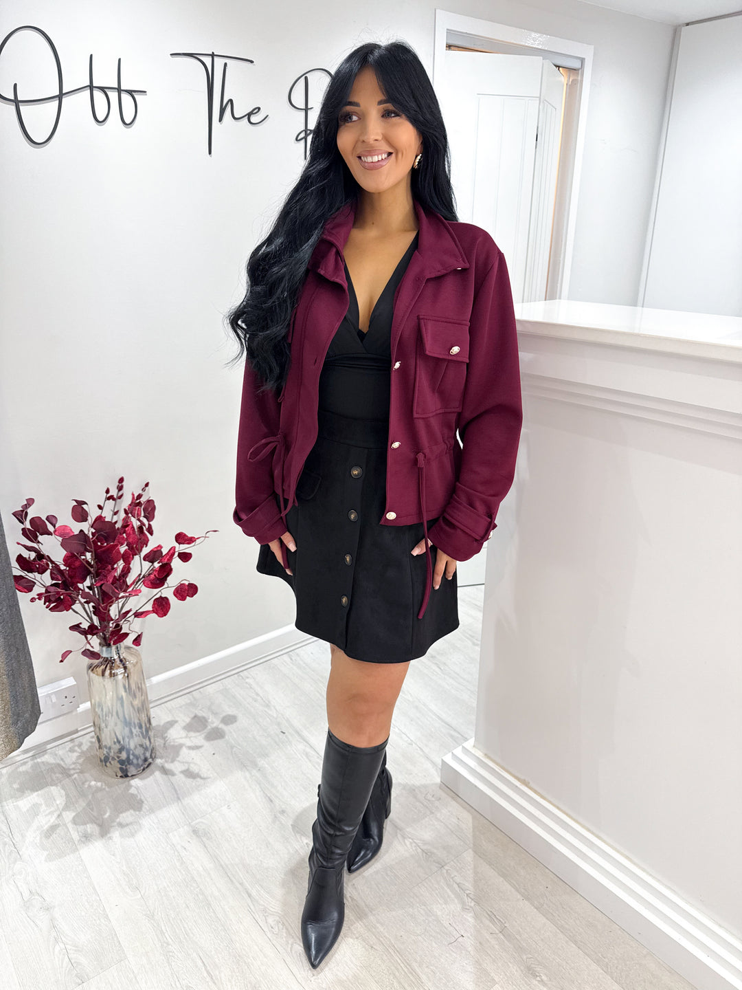 Casey Suede Jacket - Wine