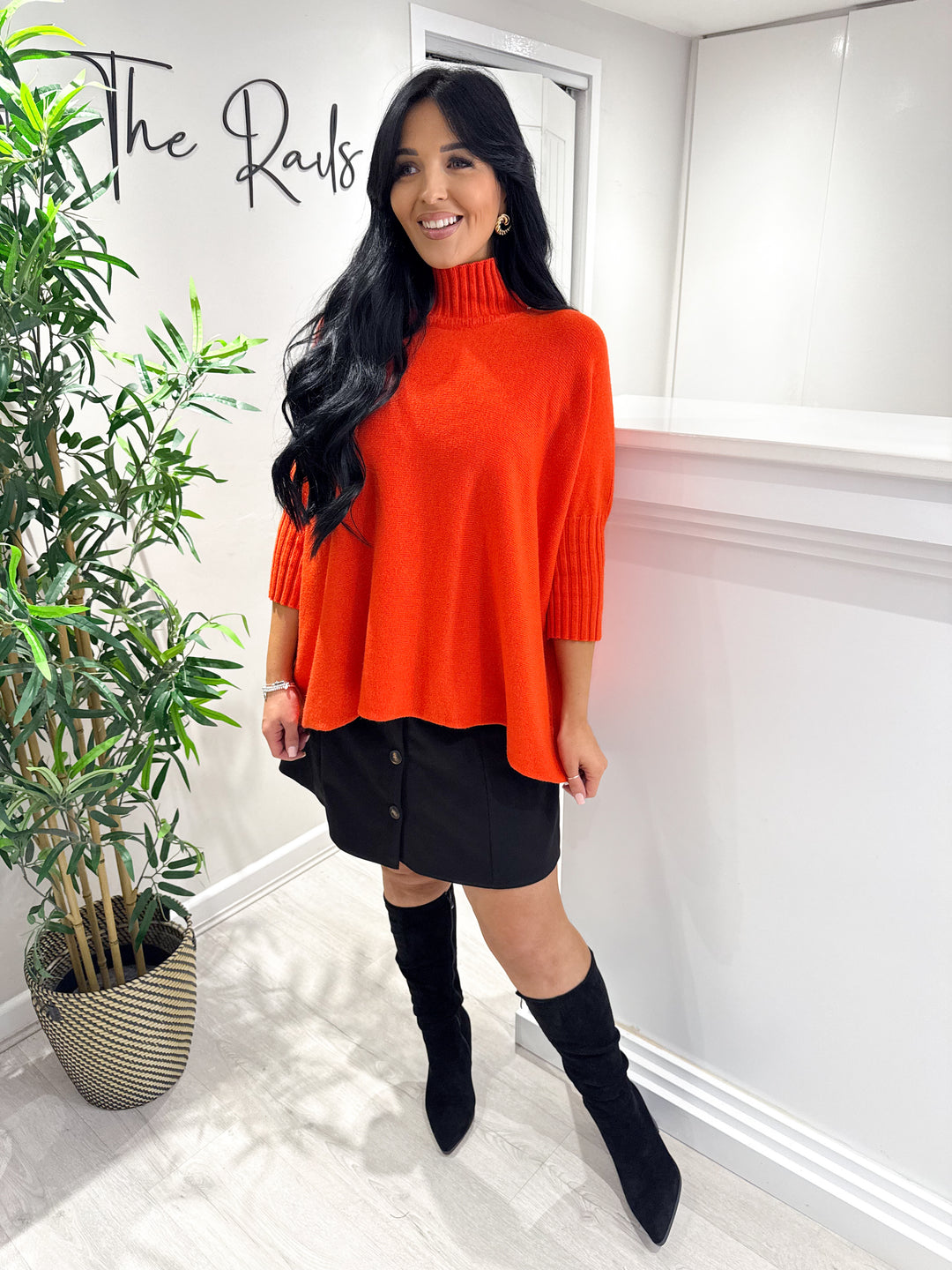 Vanessa Soft Knit Top - Orange