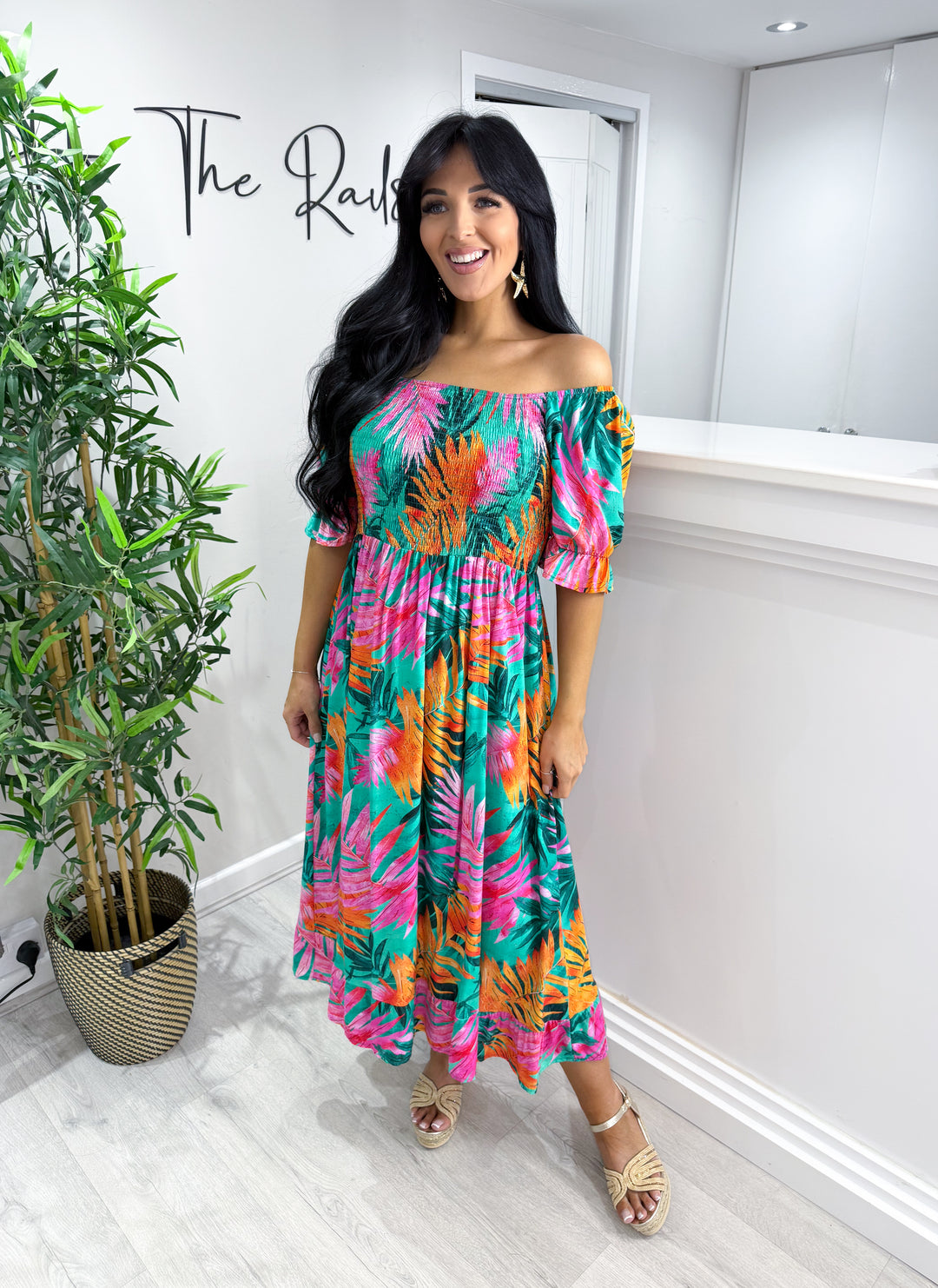 Cyrus Tropical Midi Dress