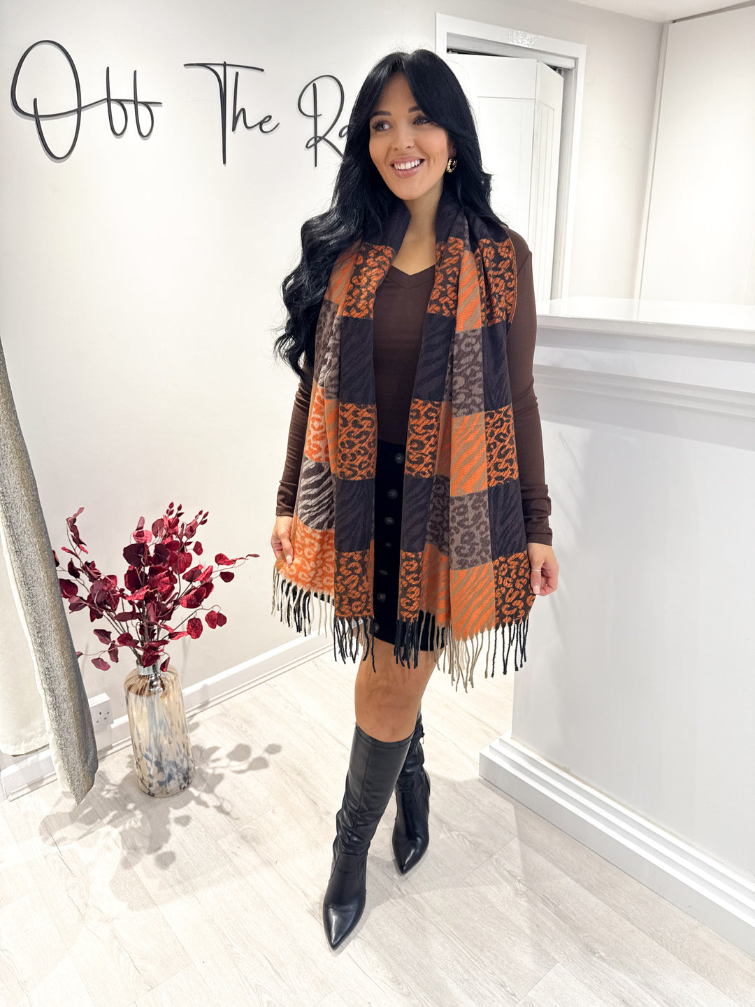 Leopard Scarf - Orange