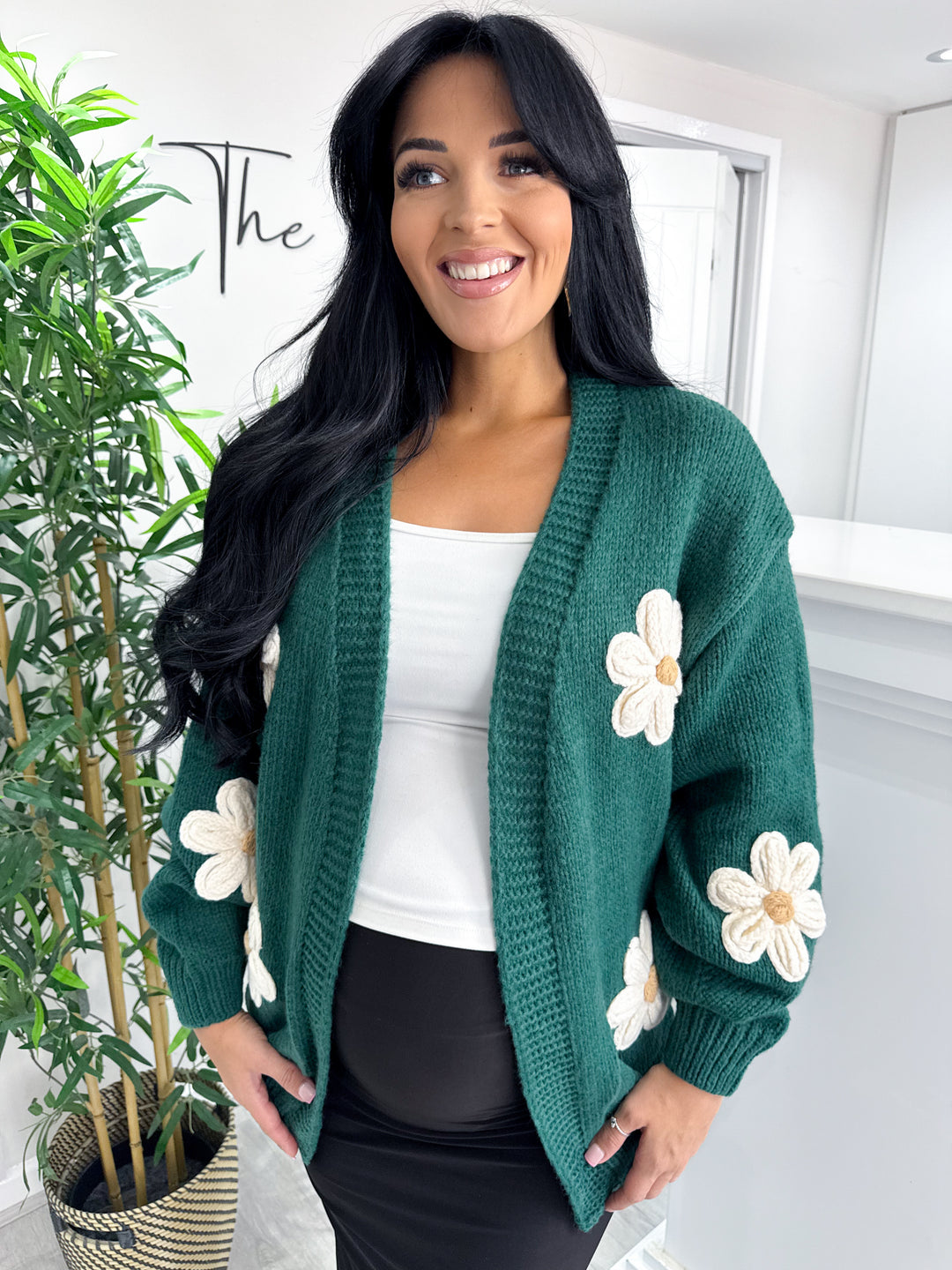 Daisy Cardigan - Emerald Green