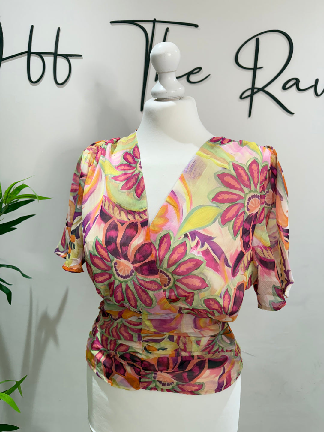 Anya Top - Green/Pink