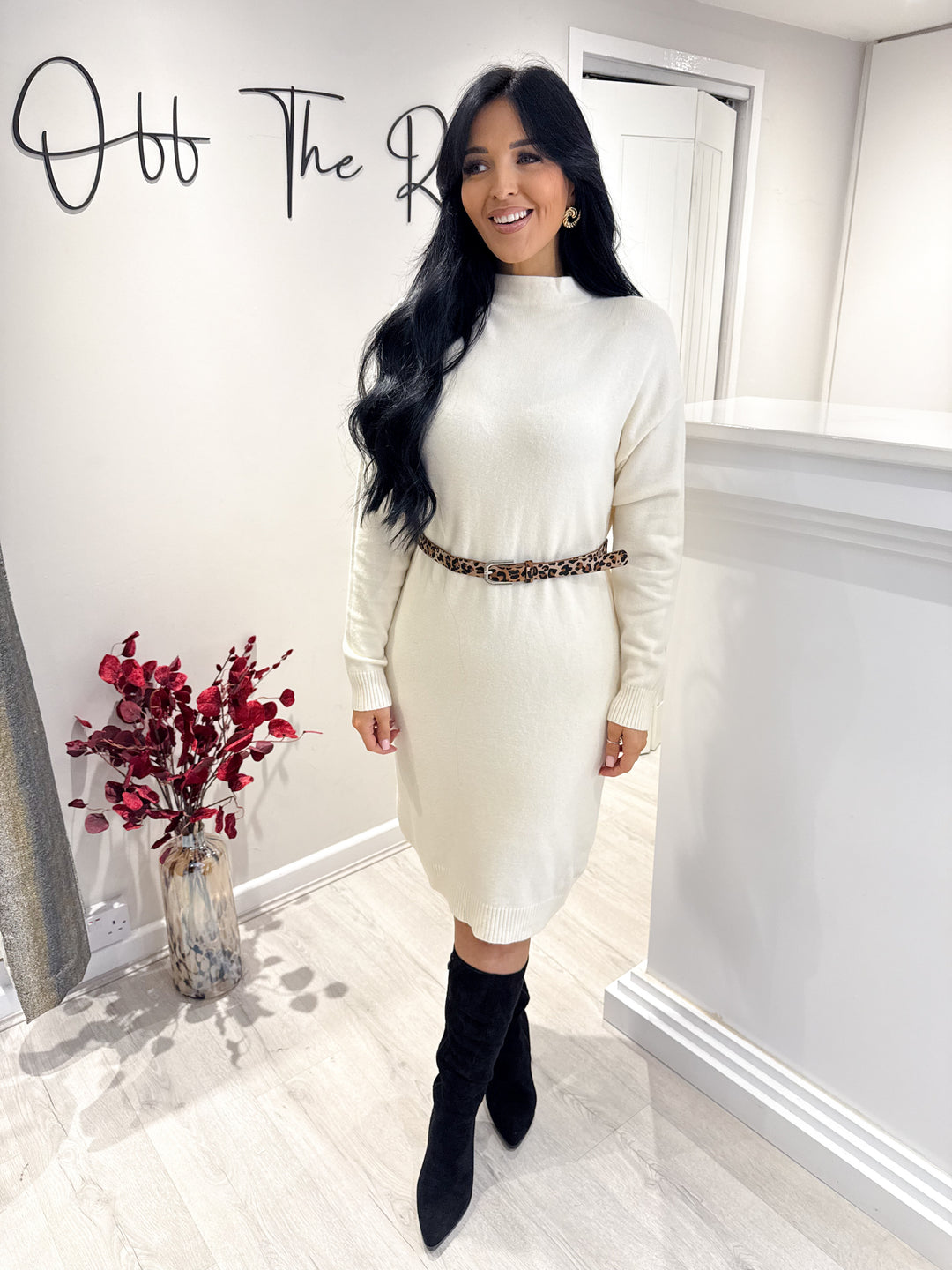 Hayley Jumper Dress - Beige