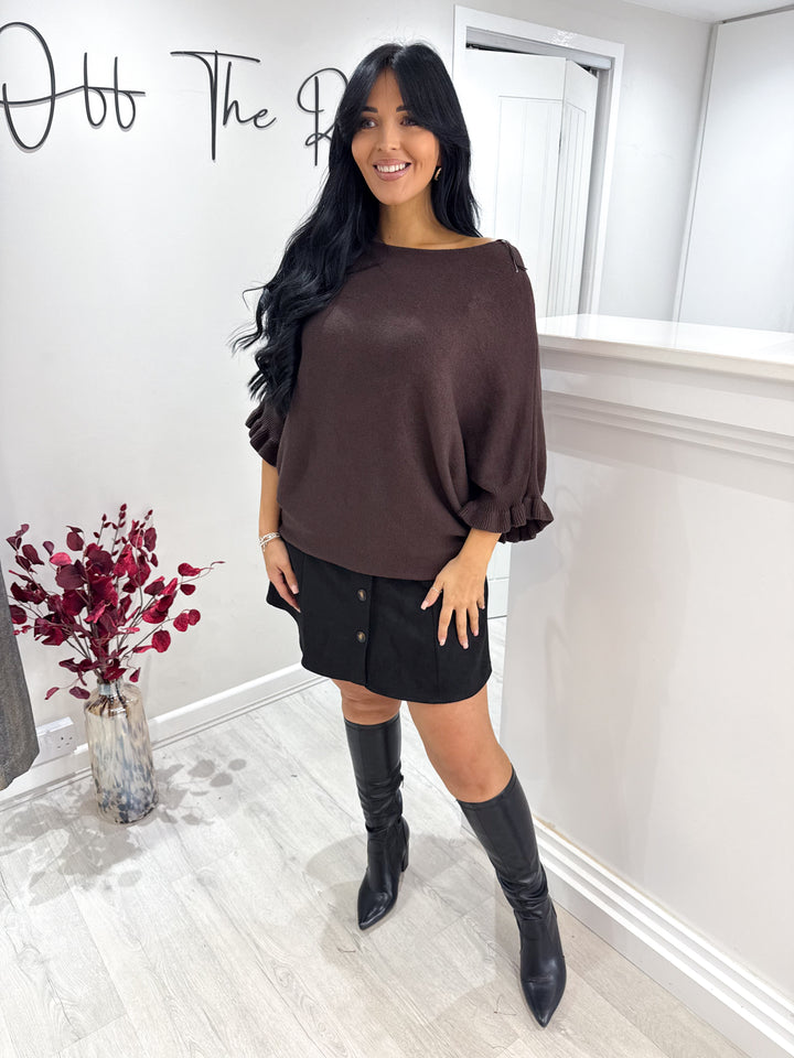 Diana Soft Knit Top - Chocolate