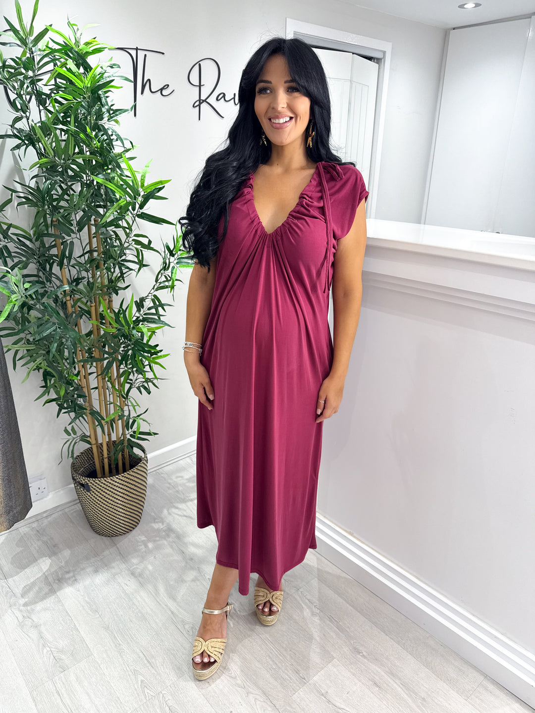 Carly Dress - Wine