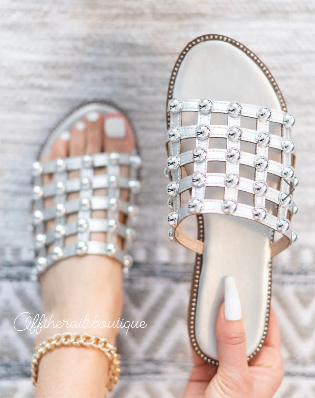 Cage Sandals - Silver