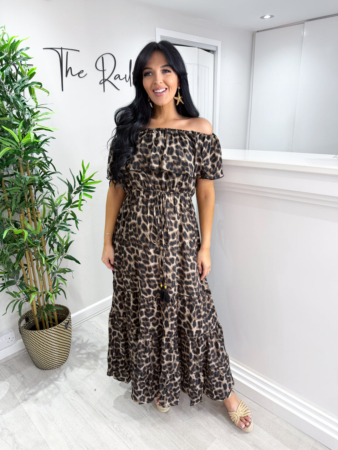 Leopard Bardot Dress