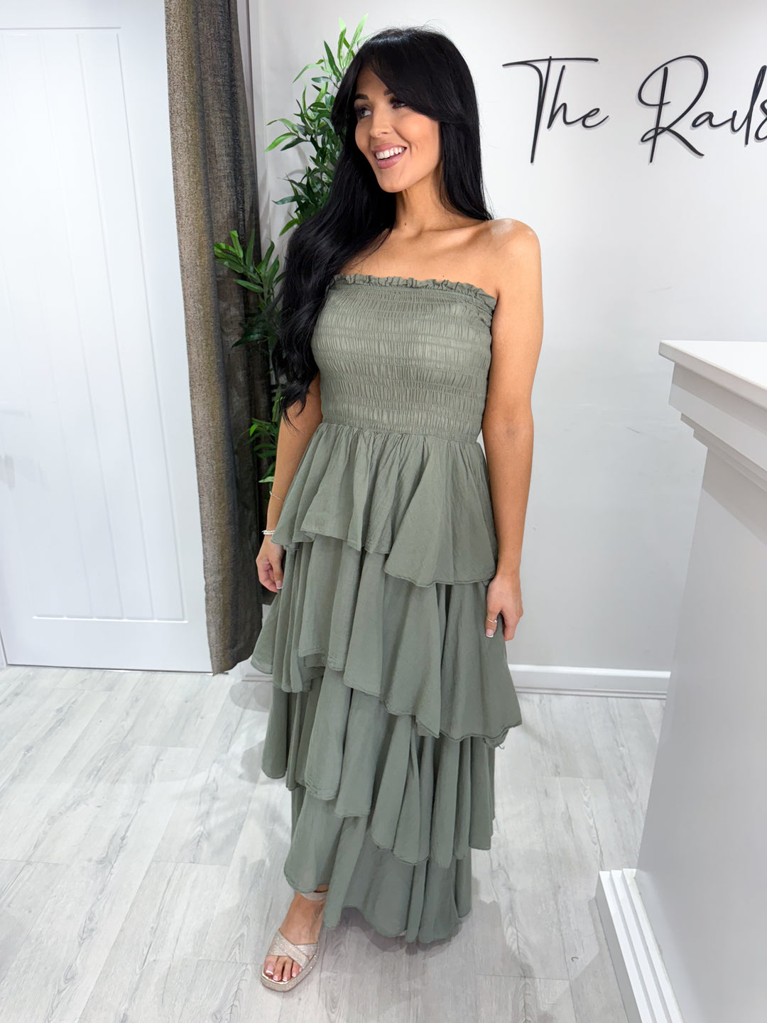 Destiny Dress - Khaki Green