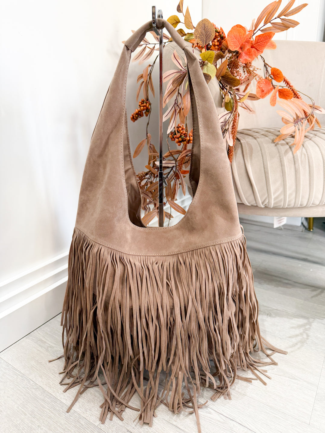 Tassel Shoulder Bag - Mocha