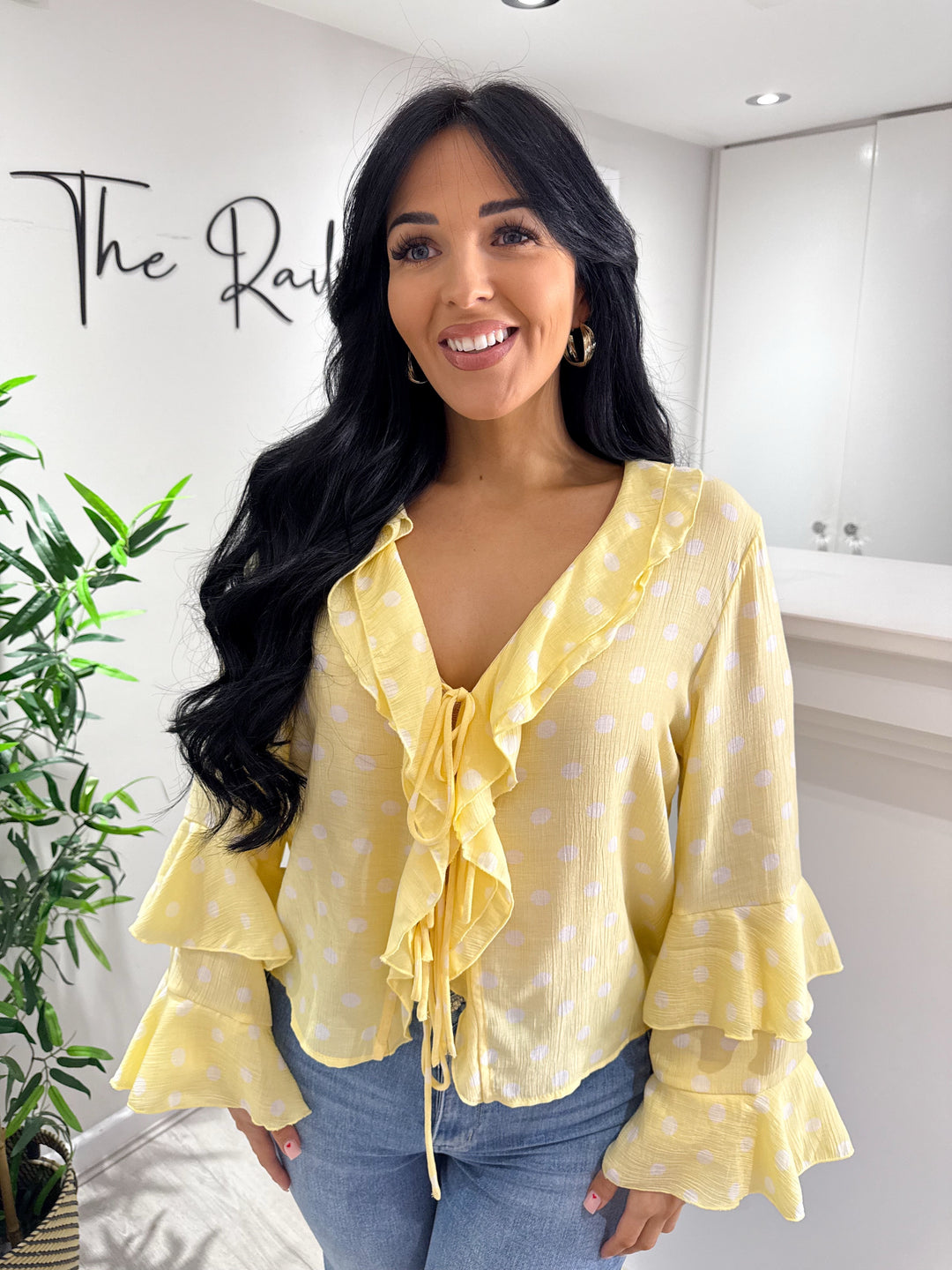 Polka Dot Blouse - Yellow