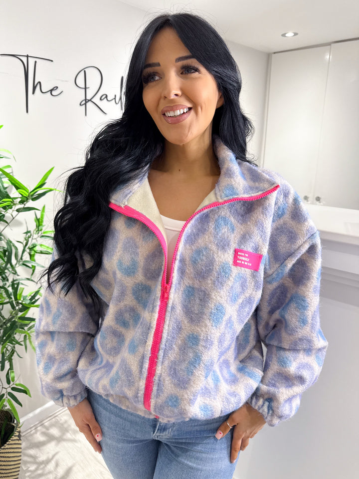 Lila Leopard Jacket - Blue