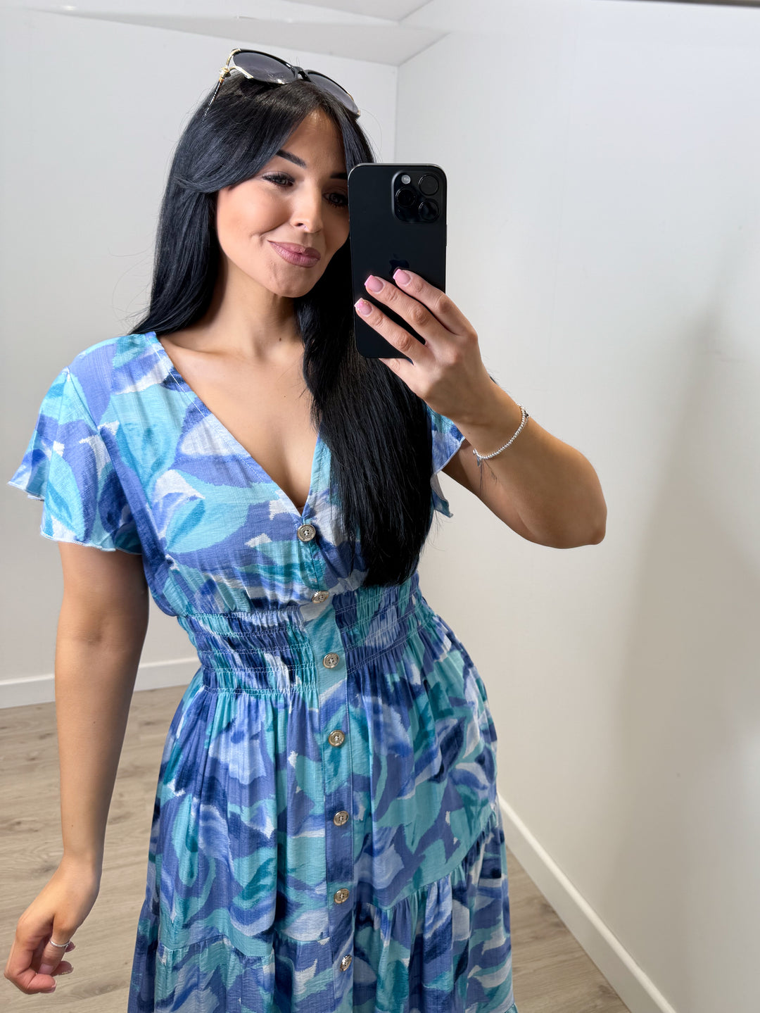 Aqua Maxi Dress