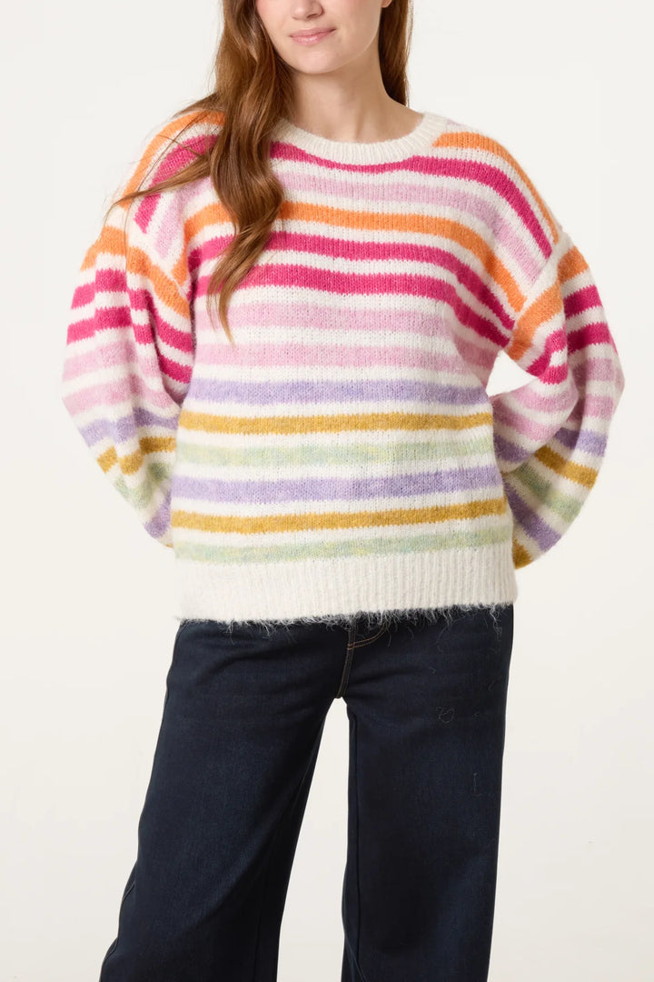 Colourful Stripe Long Sleeve Top