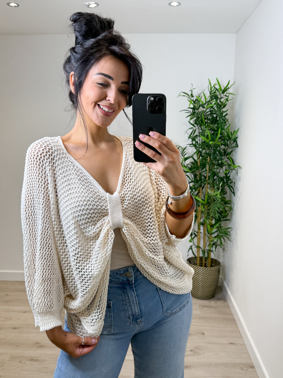 Butterfly Top - Beige