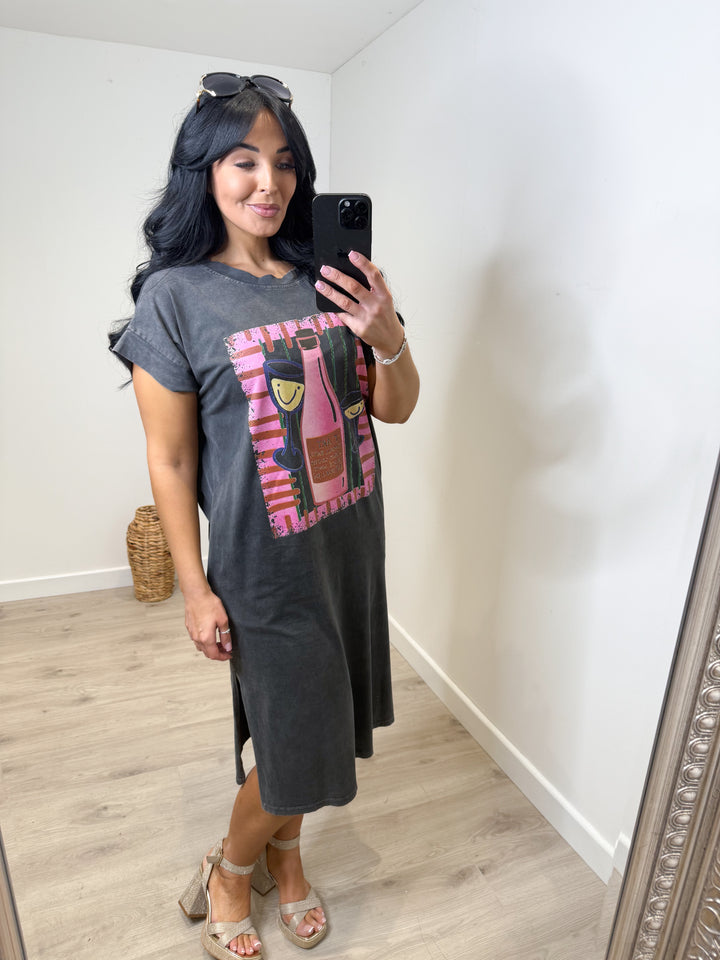 Washed Wine Dress
