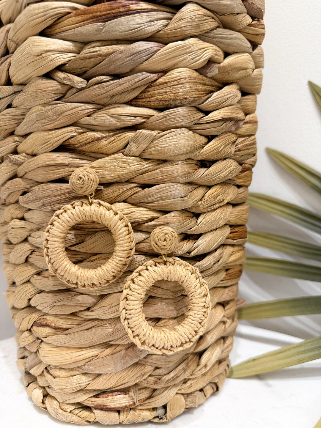 Circle Summer Earrings - Camel