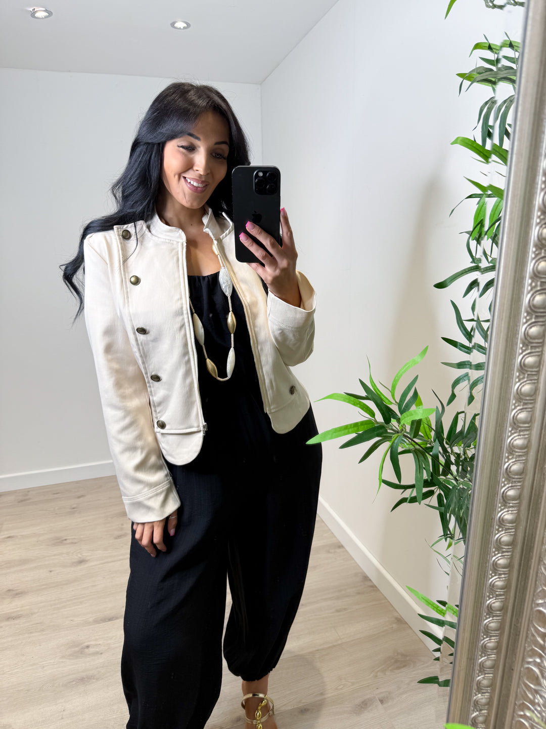Zoey Military Jacket - Beige