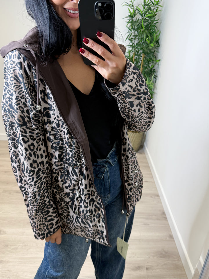 Chocolate/Leopard Print Reversible Mac