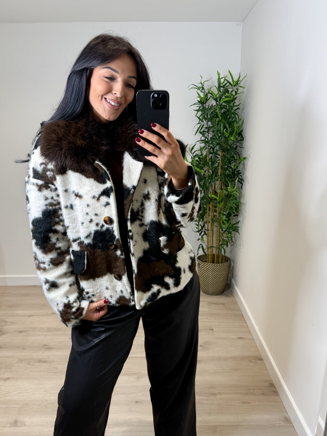 Cow Print Jacket