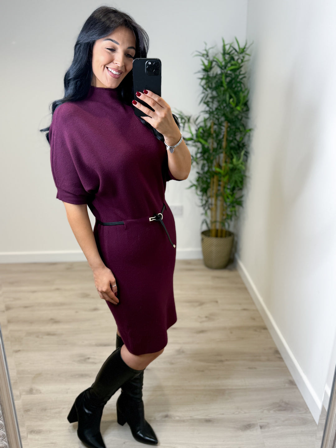 Jenny Jumper Dress - Wine