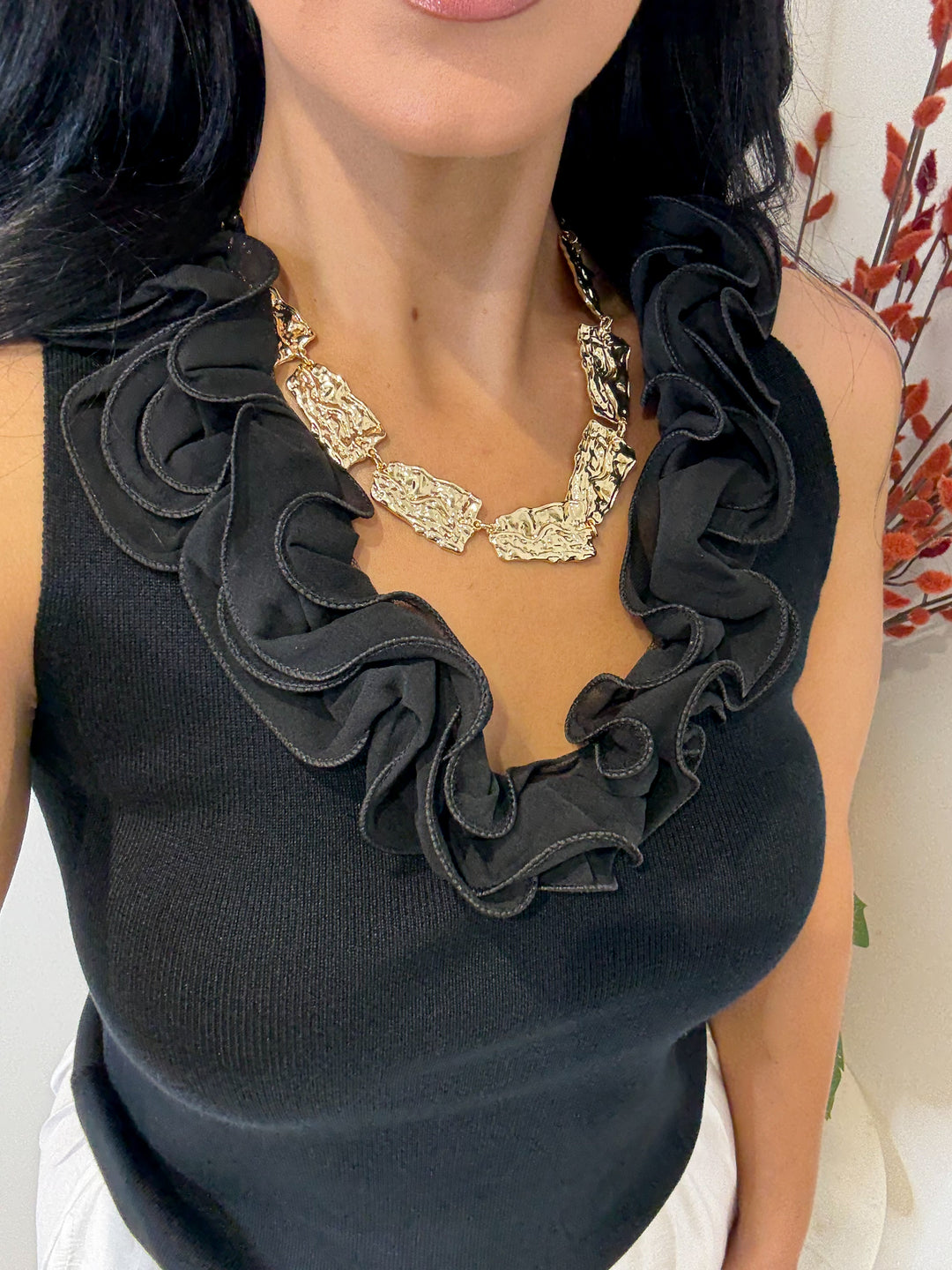 Gold Pebble Necklace