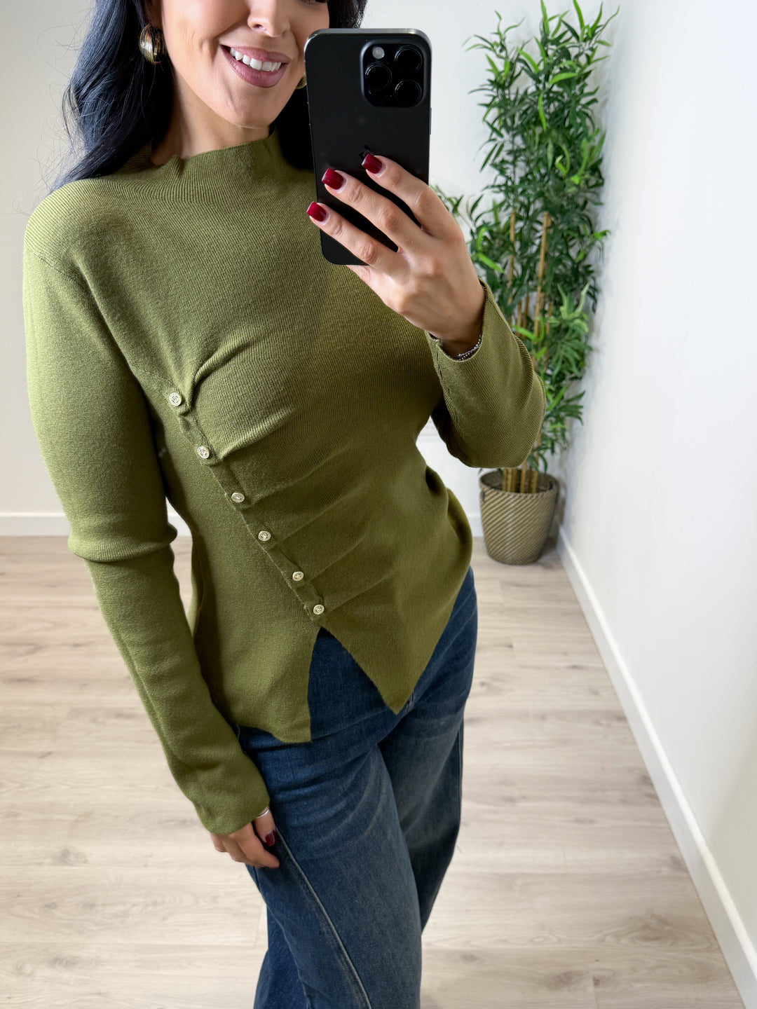 Ida Soft Knit Top - Lime